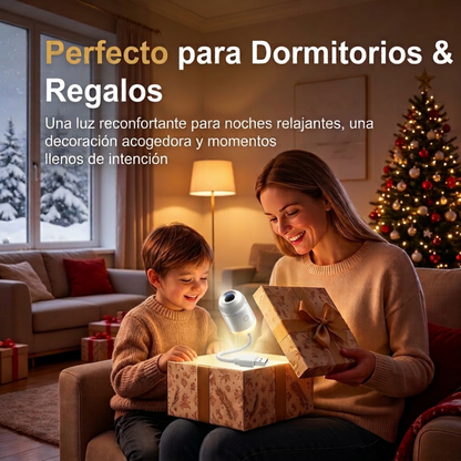 Proyector Galaxia LED USB 360° – Lámpara Nocturna Estrellas para Habitación y Dormitorio